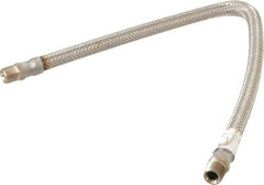 Made in USA - 24" OAL, 3/8" ID, 1,450 Max psi, Flexible Metal Hose Assembly - Eagle Tool & Supply