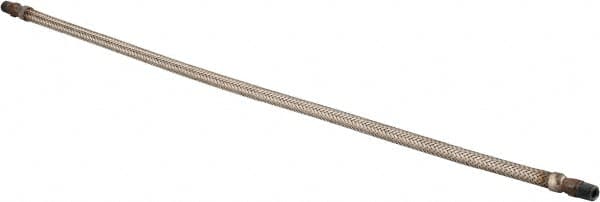 Made in USA - 30" OAL, 1/4" ID, 2,240 Max psi, Flexible Metal Hose Assembly - Eagle Tool & Supply