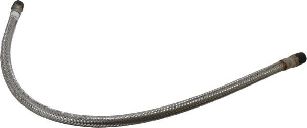 Made in USA - 36" OAL, 1/2" ID, 1,040 Max psi, Flexible Metal Hose Assembly - Eagle Tool & Supply