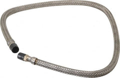 Made in USA - 36" OAL, 1/4" ID, 2,240 Max psi, Flexible Metal Hose Assembly - Eagle Tool & Supply