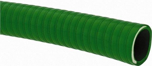 Made in USA - 3/4" Inside x 15/16" Outside Diam, PVC Liquid Suction & Discharge Hose - Green, 100' Long, 28 Vacuum Rating, 105 psi Working Pressure - Eagle Tool & Supply