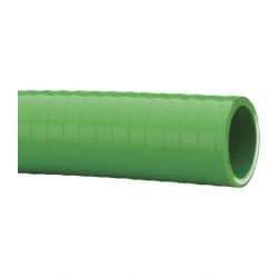 Made in USA - 1" Inside x 1-1/4" Outside Diam, PVC Liquid Suction & Discharge Hose - Green, 100' Long, 28 Vacuum Rating, 100 psi Working Pressure - Eagle Tool & Supply