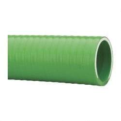 Made in USA - 1-1/2" Inside x 1-13/16" Outside Diam, PVC Liquid Suction & Discharge Hose - Green, 100' Long, 28 Vacuum Rating, 85 psi Working Pressure - Eagle Tool & Supply