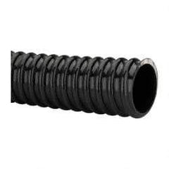 Made in USA - 1-1/2" ID, 28 Hg Vac Rating, 75 psi, PVC Vacuum & Duct Hose - 100' Long, Black, 4" Bend Radius, -10°F Min - Eagle Tool & Supply