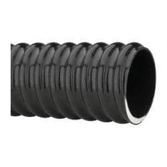 Made in USA - 2" ID, 28 Hg Vac Rating, 70 psi, PVC Vacuum & Duct Hose - 100' Long, Black, 5" Bend Radius, -10°F Min - Eagle Tool & Supply