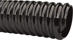 Made in USA - 2-1/2" ID, 28 Hg Vac Rating, 65 psi, PVC Vacuum & Duct Hose - 100' Long, Black, 7" Bend Radius, -10°F Min - Eagle Tool & Supply