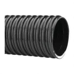 Made in USA - 3" ID, 28 Hg Vac Rating, 50 psi, PVC Vacuum & Duct Hose - 100' Long, Black, 8" Bend Radius, -10°F Min - Eagle Tool & Supply