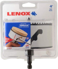 Lenox - 4" Diam, 1-1/2" Cutting Depth, Hole Saw - Bi-Metal Saw, Toothed Edge - Eagle Tool & Supply