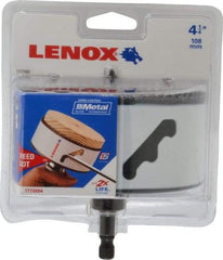 Lenox - 4-1/4" Diam, 1-1/2" Cutting Depth, Hole Saw - Bi-Metal Saw, Toothed Edge - Eagle Tool & Supply