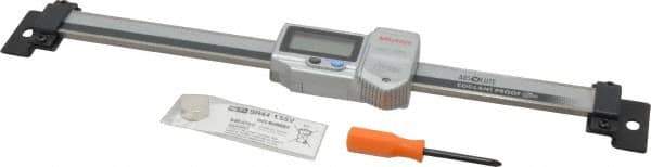 Mitutoyo - 0 to 6 Inch, 0.01mm Resolution Horizontal Electronic Linear Scale - 0.001 Inch Accuracy, Data Output, SR44 Battery - Eagle Tool & Supply