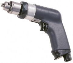 Ingersoll-Rand - 3/8" Keyed Chuck - Pistol Grip Handle, 1,000 RPM, 17 CFM, 0.4 hp, 90 psi - Eagle Tool & Supply