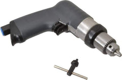 Ingersoll-Rand - 1/4" Keyed Chuck - Pistol Grip Handle, 3,000 RPM, 17 CFM, 0.4 hp, 90 psi - Eagle Tool & Supply