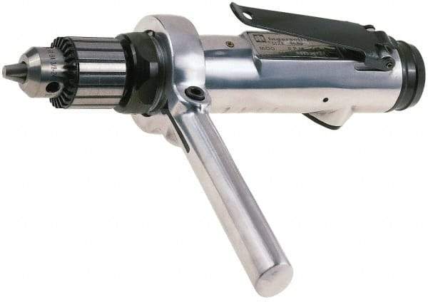 Ingersoll-Rand - 3/8" Keyed Chuck - Inline Handle, 1,000 RPM, 15 CFM, 0.4 hp, 90 psi - Eagle Tool & Supply