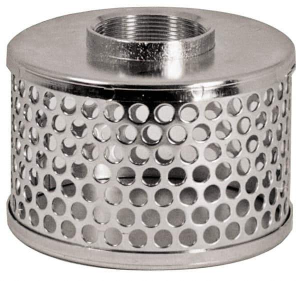 Kuriyama of America - 2-1/2" Hose, Round Hole Strainer - Plated Steel - Eagle Tool & Supply