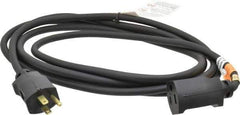 Southwire - 10', 16/3 Gauge/Conductors, Black Outdoor Extension Cord - 1 Receptacle, 13 Amps, UL SJEOW, NEMA 5-15P, 5-15R - Eagle Tool & Supply