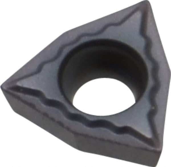 Kennametal - WPGT21505 UF Grade KC5010 Carbide Boring Insert - TiN Finish, 80° Trigon, 11° Relief Angle, 1/4" Inscr Circle, 3/32" Thick, 0.008" Corner Radius - Eagle Tool & Supply