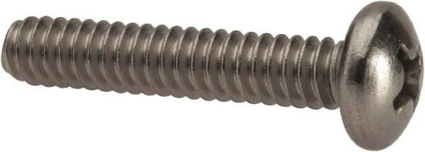 Value Collection - #10-24 UNC, 1" Length Under Head Phillips Drive Machine Screw - Pan Head, Grade 316 Stainless Steel, Uncoated, Without Washer - Eagle Tool & Supply