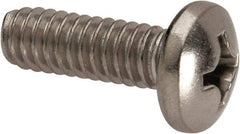 Value Collection - 1/4-20 UNC, 3/4" Length Under Head Phillips Drive Machine Screw - Pan Head, Grade 316 Stainless Steel, Uncoated, Without Washer - Eagle Tool & Supply