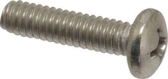 Value Collection - 1/4-20 UNC, 1" Length Under Head Phillips Drive Machine Screw - Pan Head, Grade 316 Stainless Steel, Uncoated, Without Washer - Eagle Tool & Supply