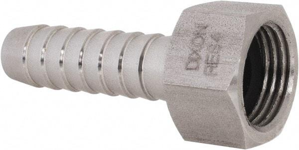 Dixon Valve & Coupling - 1/2" Stainless Steel Suction Female Coupling withNut - Short Shank - Eagle Tool & Supply