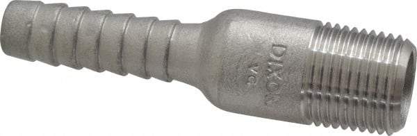Dixon Valve & Coupling - 1/2" Pipe ID, Threaded Combination Nipple for Hoses - Male NPT, 316 Stainless Steel - Eagle Tool & Supply