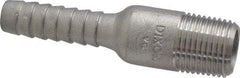 Dixon Valve & Coupling - 1/2" Pipe ID, Threaded Combination Nipple for Hoses - Male NPT, 316 Stainless Steel - Eagle Tool & Supply