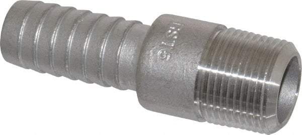 Dixon Valve & Coupling - 3/4" Pipe ID, Threaded Combination Nipple for Hoses - Male NPT, 316 Stainless Steel - Eagle Tool & Supply