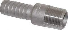 Dixon Valve & Coupling - 3/4" Pipe ID, Threaded Combination Nipple for Hoses - Male NPT, 316 Stainless Steel - Eagle Tool & Supply