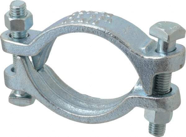 Dixon Valve & Coupling - 3-1/4 to 3-1/2" OD, Double Bolt Iron Clamp - Plated Malleable Iron - Eagle Tool & Supply