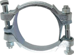 Dixon Valve & Coupling - 4-1/4 to 4-15/16" OD, Double Bolt Iron Clamp - Plated Malleable Iron - Eagle Tool & Supply