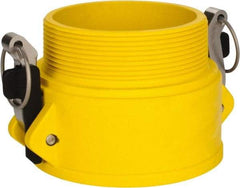 NewAge Industries - 4" Nylon Cam & Groove Suction & Discharge Hose Female Coupler Male NPT Thread - Part B, 4" Thread, 75 Max psi - Eagle Tool & Supply