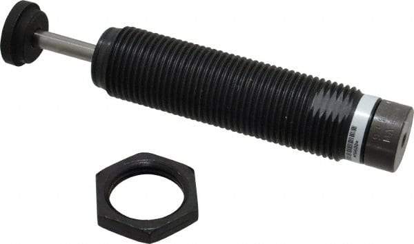 Parker - 1-12 Thread, 1/4 Rod Diam, 1 Stroke Length, Male Button Shock - 0.88 Shock Outside Diam, 5.62 OAL - Eagle Tool & Supply