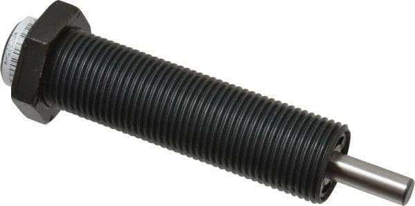 Parker - 3/4-16 Thread, 1/4 Rod Diam, 1/2 Stroke Length, Male Button Shock - 0.66 Shock Outside Diam, 3.81 OAL - Eagle Tool & Supply