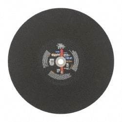 Norton - 20" Aluminum Oxide Cutoff Wheel - 5/32" Thick, 1" Arbor, 2,710 Max RPM, Use with Stationary Tools - Eagle Tool & Supply