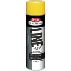 Krylon - 18 fl oz Yellow Striping Paint - 234 to 332 Sq Ft/Gal Coverage, Solvent-Based Formula - Eagle Tool & Supply