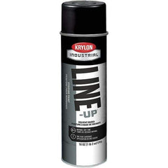 Krylon - 18 fl oz Black Striping Paint - 234 to 332 Sq Ft/Gal Coverage, Solvent-Based Formula - Eagle Tool & Supply