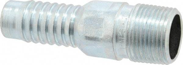 Campbell Fittings - 3/4" Pipe ID, Threaded Combination Nipple for Hoses - Plated Steel - Eagle Tool & Supply