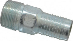 Campbell Fittings - 1-1/4" Pipe ID, Threaded Combination Nipple for Hoses - Plated Steel - Eagle Tool & Supply