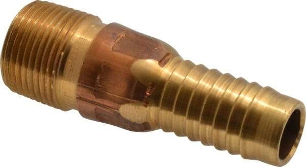 Campbell Fittings - 3/4" Pipe ID, Threaded Combination Nipple for Hoses - Brass - Eagle Tool & Supply