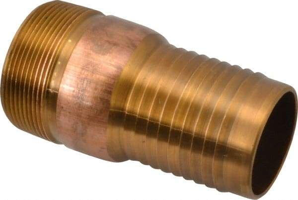 Campbell Fittings - 2" Pipe ID, Threaded Combination Nipple for Hoses - Brass - Eagle Tool & Supply