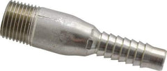 Campbell Fittings - 1/2" Pipe ID, Threaded Combination Nipple for Hoses - Stainless Steel - Eagle Tool & Supply