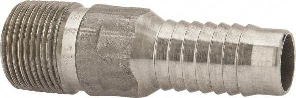 Campbell Fittings - 3/4" Pipe ID, Threaded Combination Nipple for Hoses - Stainless Steel - Eagle Tool & Supply