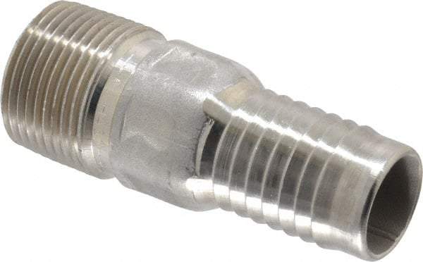 Campbell Fittings - 1" Pipe ID, Threaded Combination Nipple for Hoses - Stainless Steel - Eagle Tool & Supply