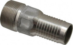 Campbell Fittings - 1-1/4" Pipe ID, Threaded Combination Nipple for Hoses - Stainless Steel - Eagle Tool & Supply