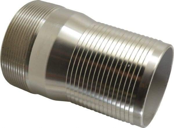 Campbell Fittings - 4" Pipe ID, Threaded Combination Nipple for Hoses - Stainless Steel - Eagle Tool & Supply