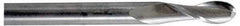 Hertel - 3/4" Diam, 1-1/2" LOC, 2 Flute Solid Carbide Ball End Mill - Uncoated, Single End, 4" OAL, 3/4" Shank Diam - Eagle Tool & Supply