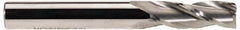 Hertel - 7/16", 7/8" LOC, 7/16" Shank Diam, 2-3/4" OAL, 4 Flute, Solid Carbide Square End Mill - Single End, TiCN Finish, Spiral Flute, 30° Helix, Centercutting, Right Hand Cut, Right Hand Flute - Eagle Tool & Supply
