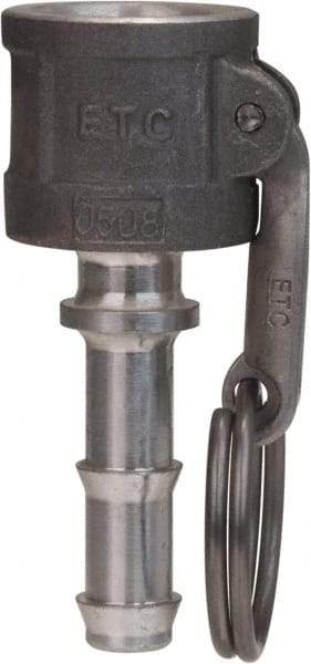 EVER-TITE Coupling Products - 3" Brass Cam & Groove Suction & Discharge Hose Female Coupler Hose Shank - Part C, 250 Max psi - Eagle Tool & Supply