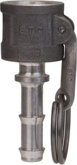 EVER-TITE Coupling Products - 3" Brass Cam & Groove Suction & Discharge Hose Female Coupler Hose Shank - Part C, 250 Max psi - Eagle Tool & Supply