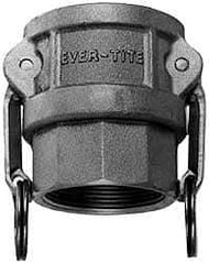 EVER-TITE Coupling Products - 6" Stainless Steel Cam & Groove Suction & Discharge Hose Female Coupler Female NPT Thread - Part D, 6" Thread, 75 Max psi - Eagle Tool & Supply